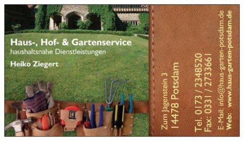 Haus-, Hof-, & Gartenservice Logo
