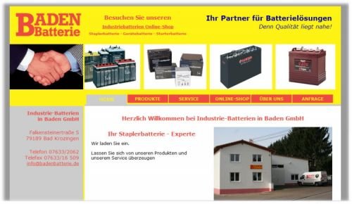IG-design: Hompage Industriebatterien in Baden GmbH