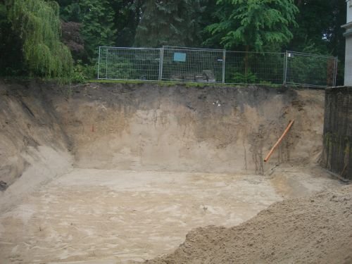 Scheiwe Erdbau / Abbruch: Baugrube für Kelleranbau ( Berlin )