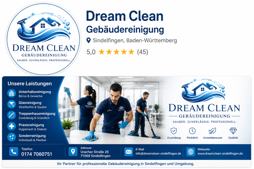 DreamClean gābeudreinigung Sindelfingen: Projektreferenz