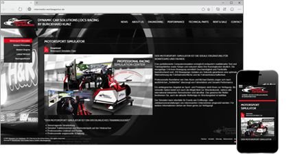 intermedia Peters GmbH Werbeagentur: Webdesign Bereich Racing