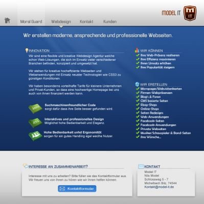 Model IT Webdesign: Projektreferenz