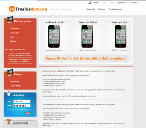 WERBUNGSZONE: Designumsetzung inkl. Einbau in ein Freebie-Script, sowie einige Fehlerbehebungen und Anpa...