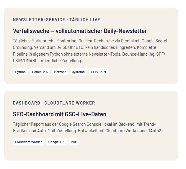 Die Netzhandwerker: Projektreferenz