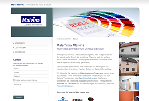 Internet Medien Service: Maler Malvina beauftragte uns mit der kompletten Neugestaltung seines Webauftritts. Ein au...