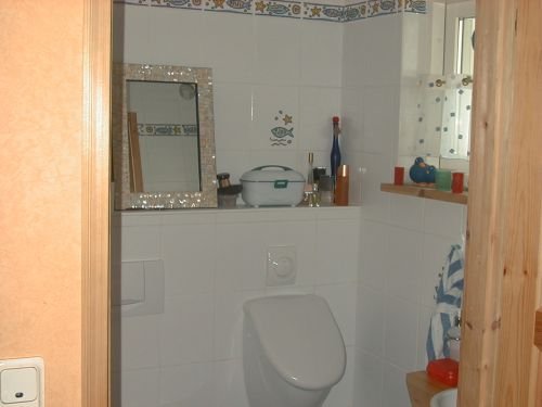 F-Consulting: Kleines Gäste-WC mit Urinal und Maßeinbau Waschbecken