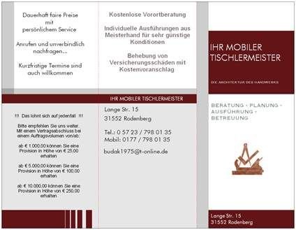 IHR MOBILER TISCHLERMEISTER: Das lohnt sich immer
