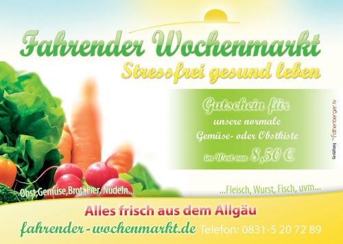 Rothenberger.TV Film & Werbeproduktion, Fotostudio, Grafik, Internet: Fahrender Wochenmarkt