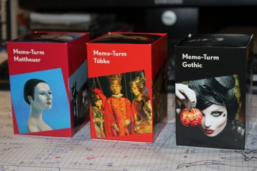 Plöttner Verlag GmbH & Co.KG: unsere mitnahme-geschenke: memotürme mit werken von werner tübke, wolfgang mattheuer und f...