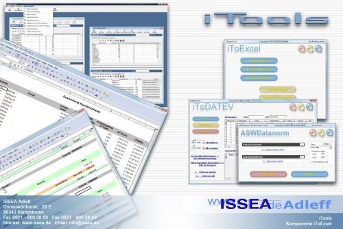 ISSEA Adleff: Tools zum importieren und bearbeiten von GAEB-, DATANORM-, DATEV- und Excel-Schnittstellen...