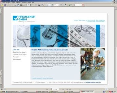 Preussner GmbH Marketing- und Vertriebsagentur: Templat für Handwerker