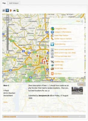 Lunatec Computer Ltd.: Hotspots - Google maps Manager. Eine von uns erstellte Joomla 1.5 Komponente, lizensiert u...
