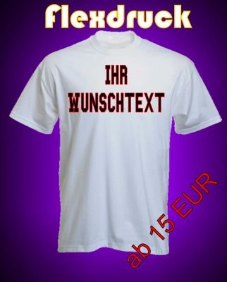 Druck-Fabrik: Ihr Wunschtext aufs Shirt im Flexdruck