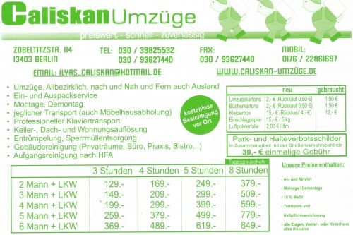 Caliskan-Umzüge* Entrümpelung* Gebäudereinigung: Projektreferenz