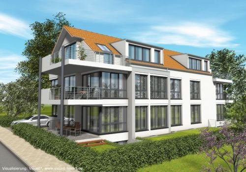 Visuell3 - Architekturvisualisierung: 3D-Visualisierung eines Mehrfamilienhaus-Projektes in Ostfildern-Kemnat