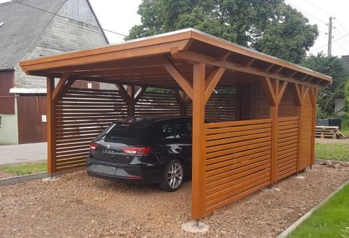 Holzbau Mielke: Carport, Naturoptik