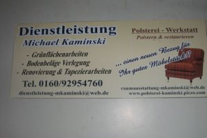 Dienstleistung rund ums Haus mit Antike Polsterwerkstätte Logo