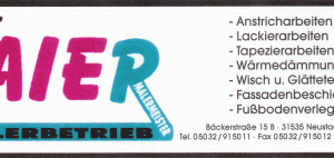 Neustadt hat den Malerbetrieb Claus Baier Logo
