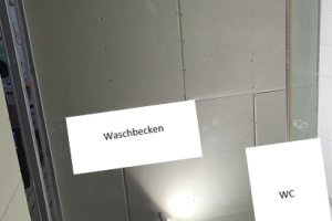 Installation Waschbecken und Toilette mit Kleinhebeanlage, München