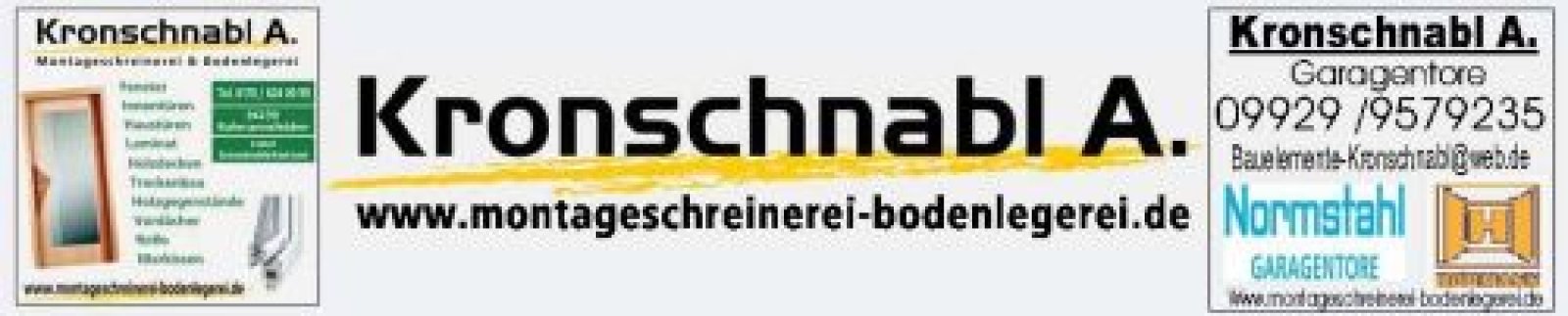 Kronschnabl Bauelemente Montageschreinerei Bodenlegerei Logo