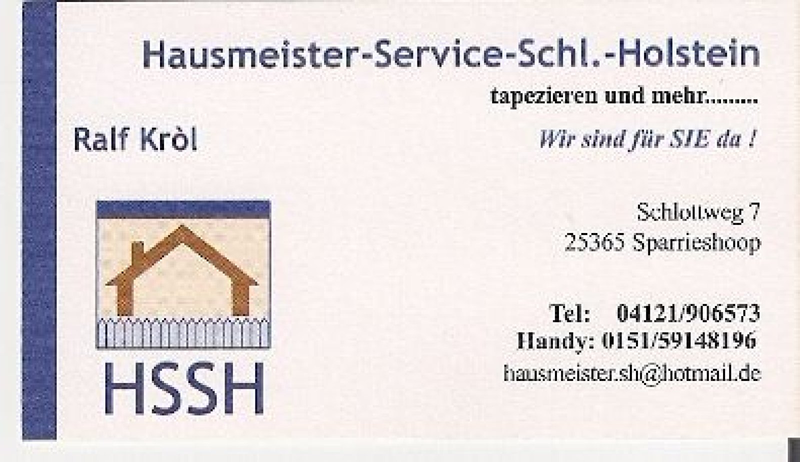 Hausmeister.Service-Schl.-Holstein>tapezieren und mehr.... Logo