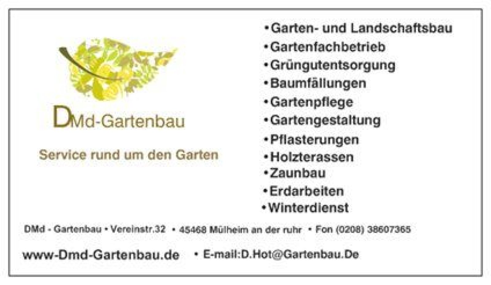 DMD-GARTENBAU Logo
