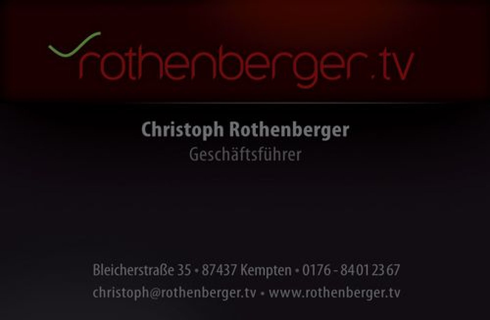 Rothenberger.TV Film & Werbeproduktion, Fotostudio, Grafik, Internet Logo