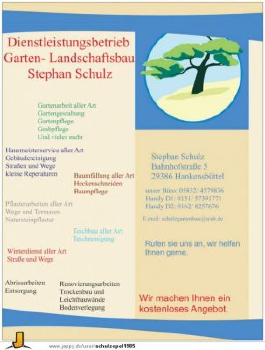 dienstleistungsbetrieb und  garten landschaftsbau Schulz Logo