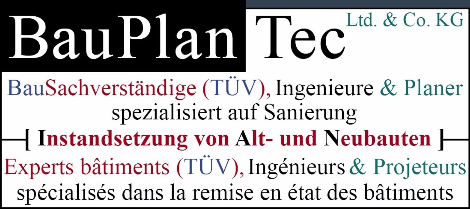 BauPlanTec - BauSachverständige (TÜV), Ingenieure und Planer Logo