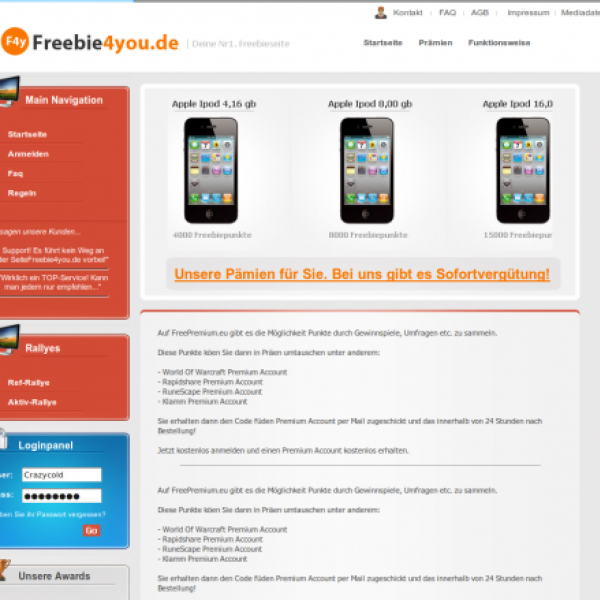 WERBUNGSZONE: Designumsetzung inkl. Einbau in ein Freebie-Scr...