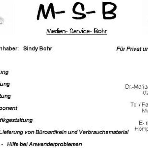 Medienservice Bohr: 
