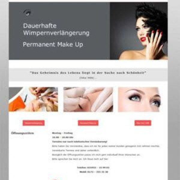 Münchner Webdesigner: Webseite für Kosmetik