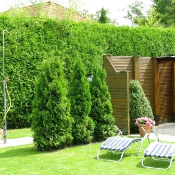 Ferienwohnungen Kutscher in Ostfriesland: Gartendusche