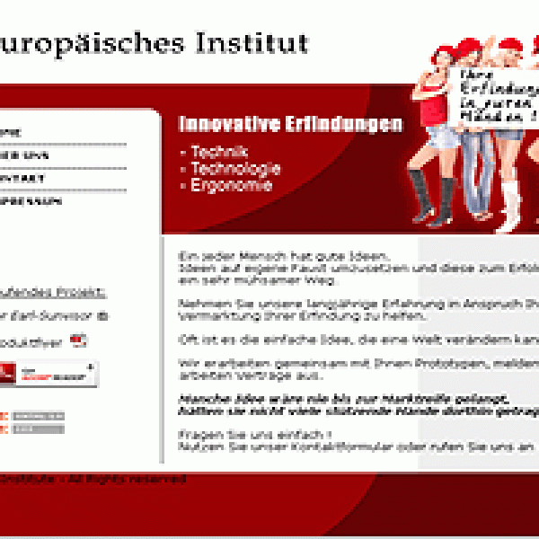 Futurelabs Internet Service: EU-Institute Webseite