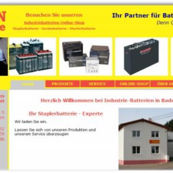 IG-design: Hompage Industriebatterien in Baden GmbH