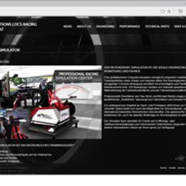 intermedia Peters GmbH Werbeagentur: Webdesign Bereich Racing