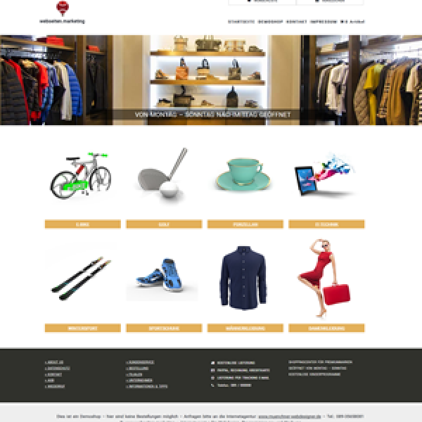 Münchner Webdesigner: Online-Shop Startseite, Imageslider responsive ...