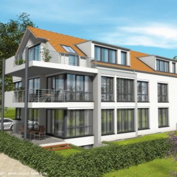 Visuell3 - Architekturvisualisierung: 3D-Visualisierung eines Mehrfamilienhaus-Projek...