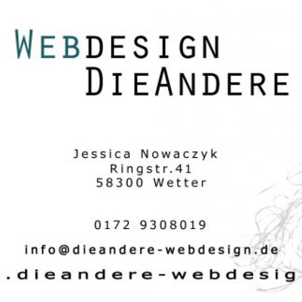 Webdesign DieAndere: Visitenkarte